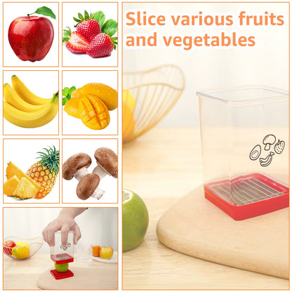 Portable Manual Speed Cup Slicer with Push Plate for Efficient Fruit and Vegetable Cutting