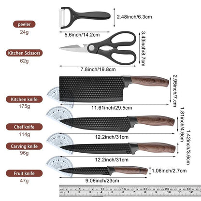Chef’S Knife Sets in Matte Black – 3Pc Compact or 6Pc Pro